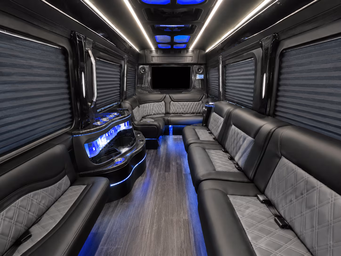 edina 30 passenger party bus interior