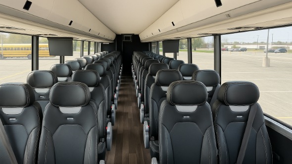 Interior of Charter Bus Company Apple Valley's 20 Passenger Mini bus in Apple Valley