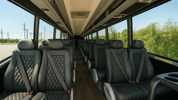 Interior of Charter Bus Company Richfield's 30 Passenger Minibus in Richfield