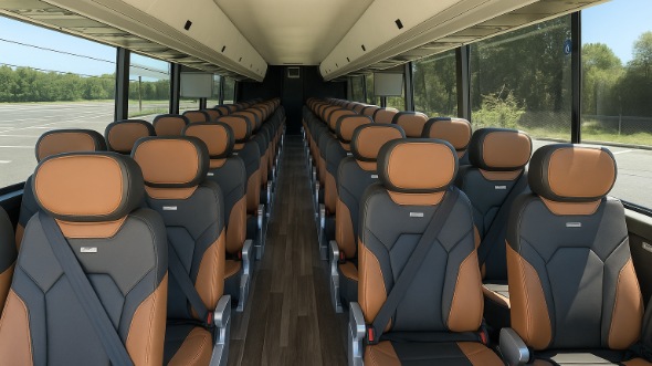 edina 56 passenger charter bus inside