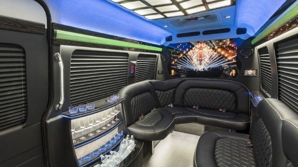 edina sprinter limo rental interior