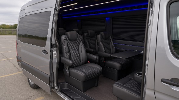 edina sprinter van with driver inside